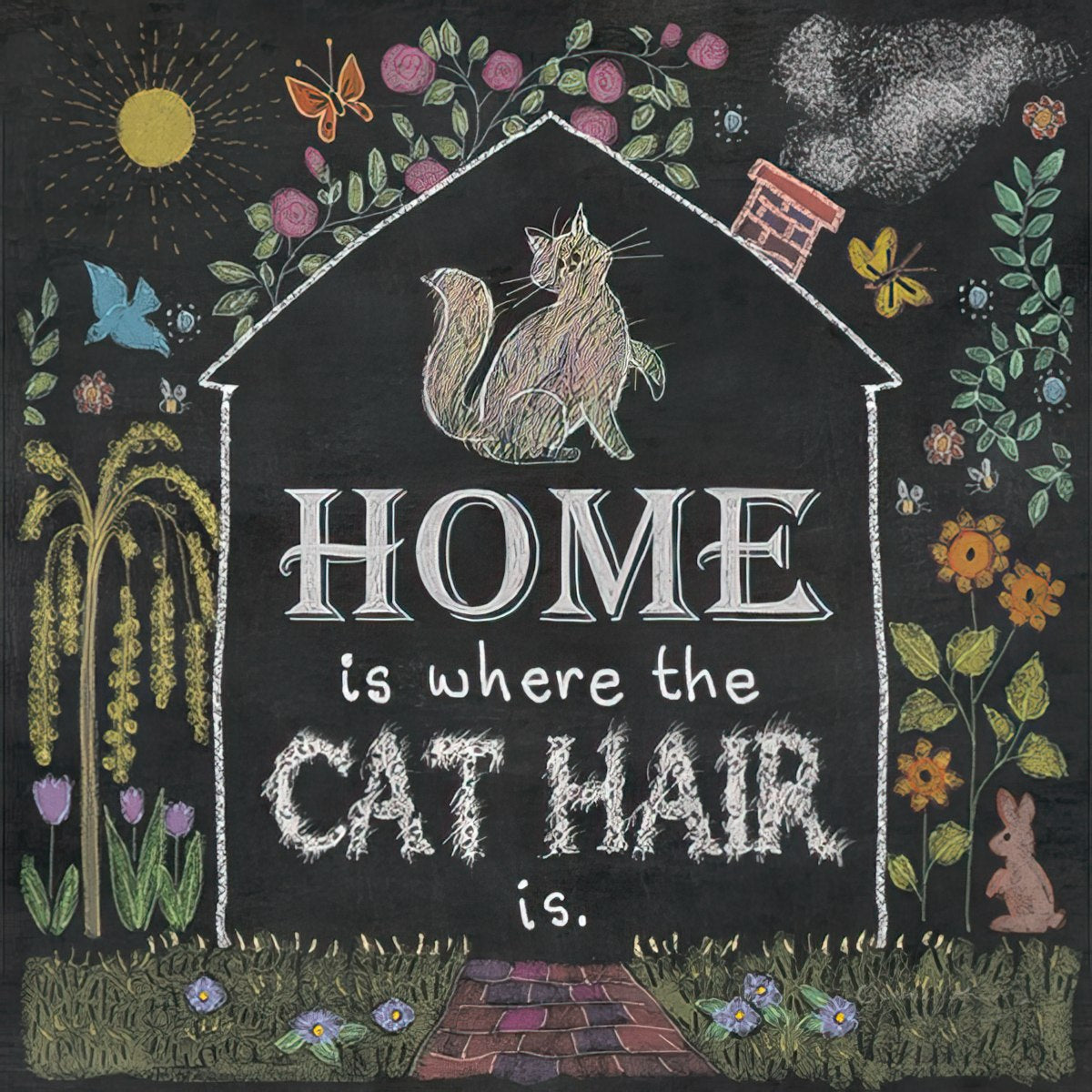 Home is where the cat hair is. Magnet