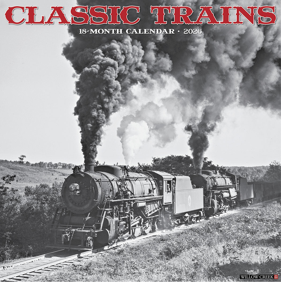 Classic Trains 2026 Wall Calendar