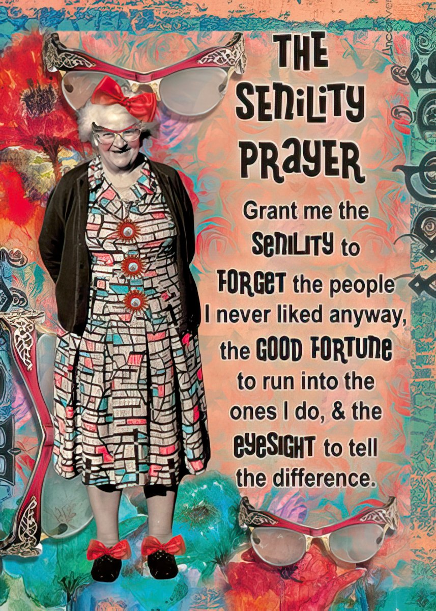 The Senility Prayer Magnet