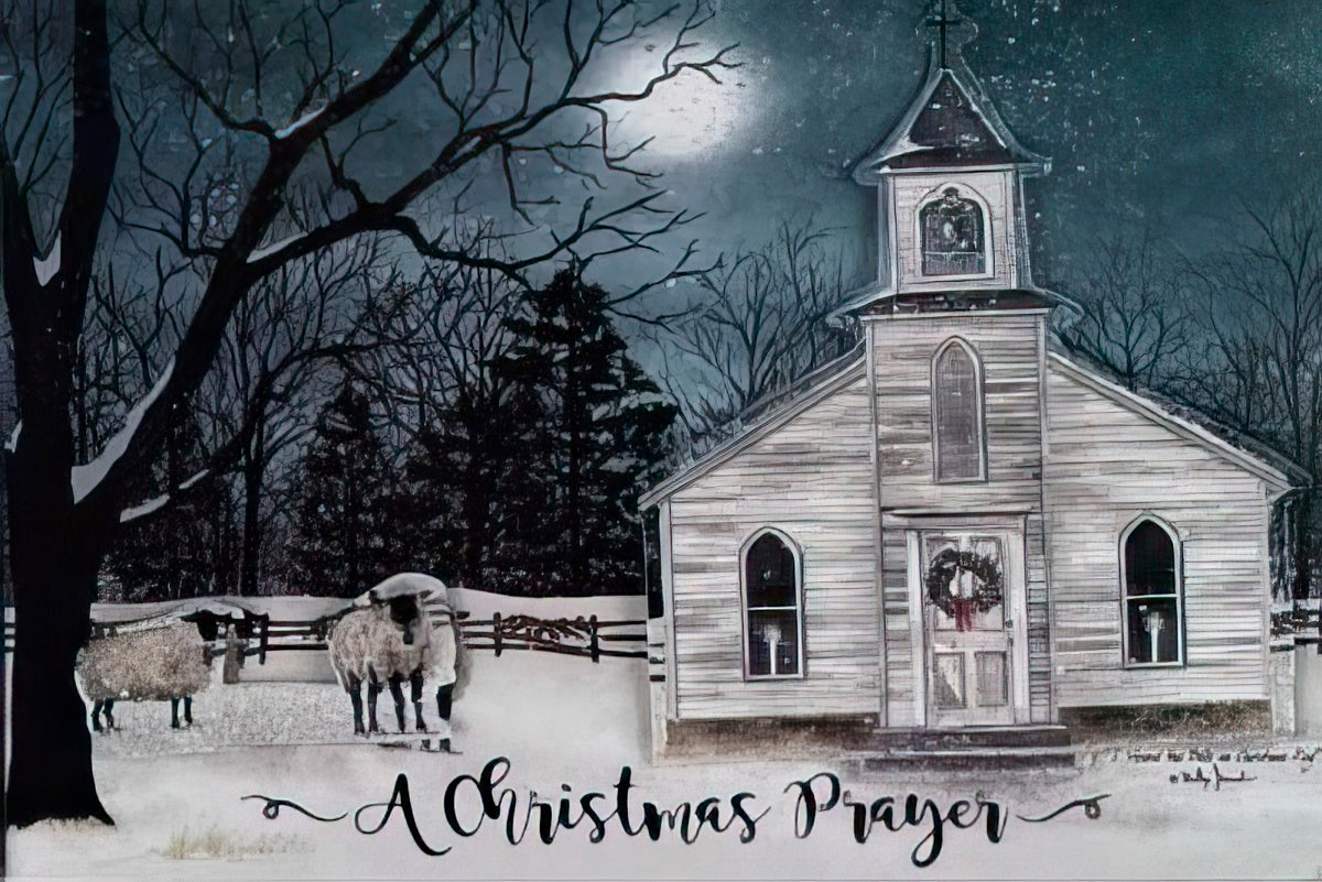 A Country Church Prayer  - Boxed Christmas 3D Note Cards