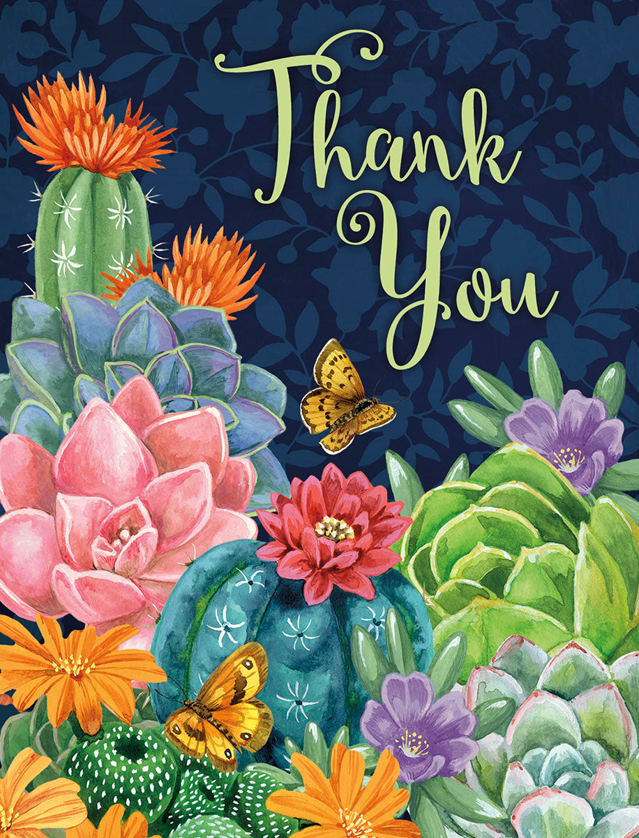 succulent card Blank Note Card Set 8 of 1 design: Colorful cactus and succulents