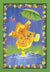 Duck Holding Umbrella and Standing in Water Easter Card