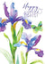 Purple Flowers and Butterfly Easter Card