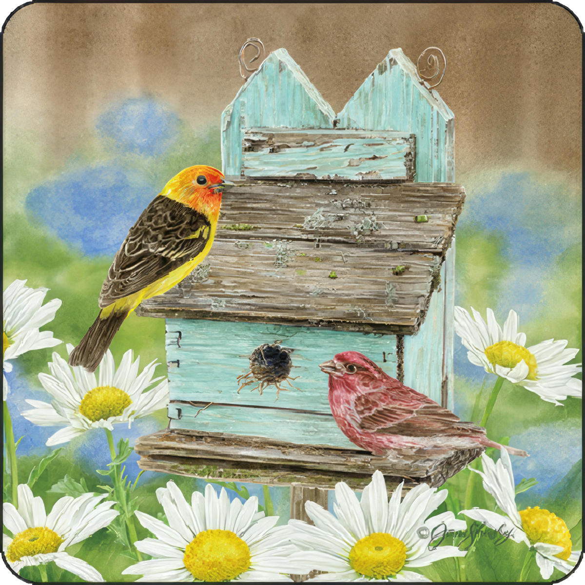 Birdhouse by Daisies
