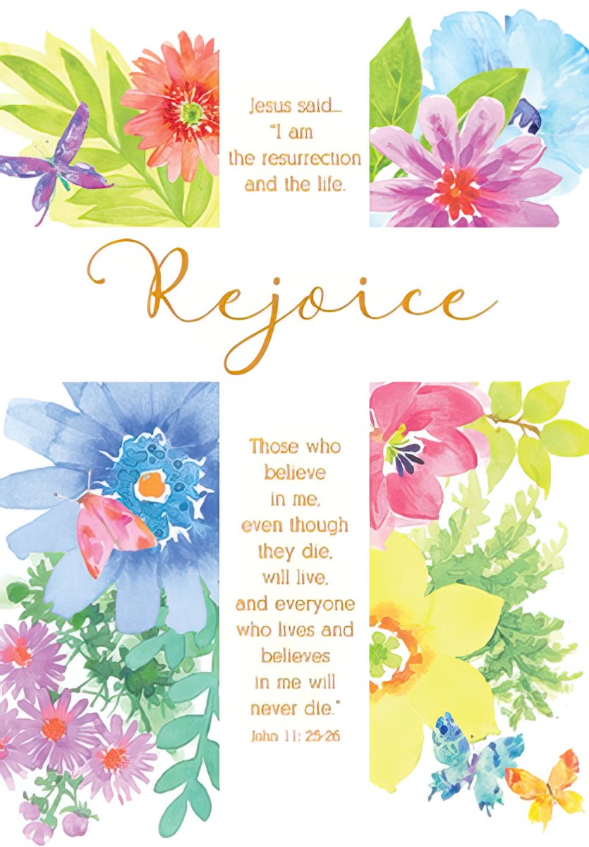 Happy Easter, Rejoice in His Love, Religious, Twine, clear front, Greeting  Card