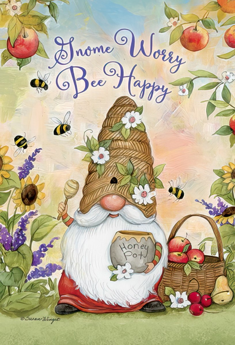 Gnome Worry Bee Happy