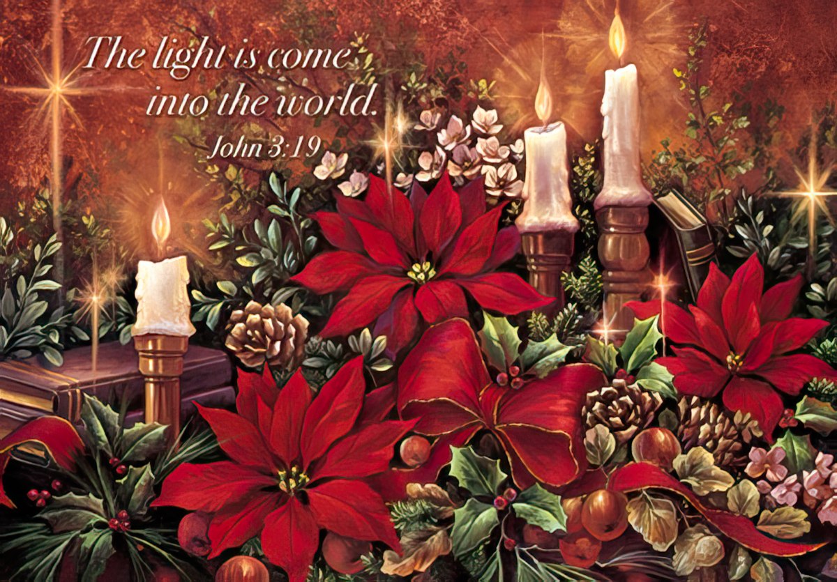 May Christmas light your heart and home w/ John 3:19