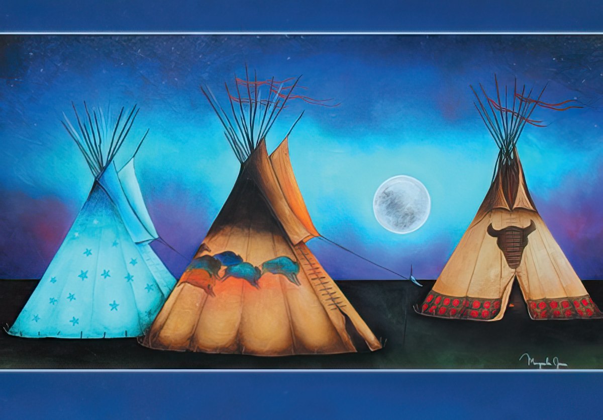 May Hope Unite Us Tipis Under the Moon Card