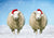 Two Ewes Funny Sheep Santas Card