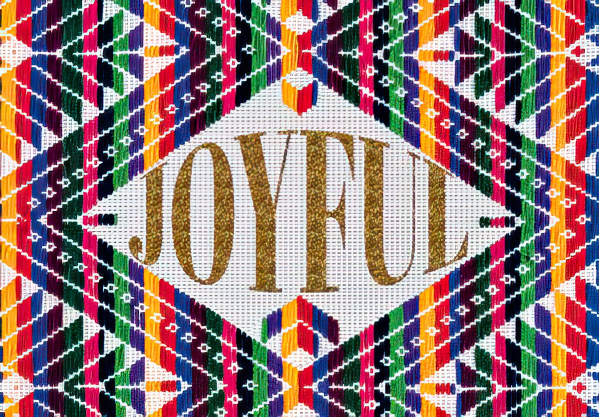 Hearts Bright with Joy Native American Textile Card