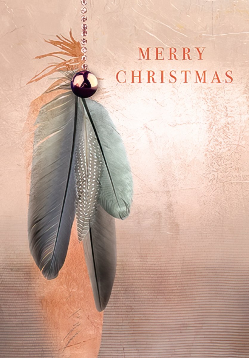 Season of Hope Native American Feathers Card