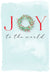 Joy to the World Simple Wreath Card