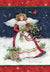 Heavenly Holiday Season Snowy Christmas Angel Card