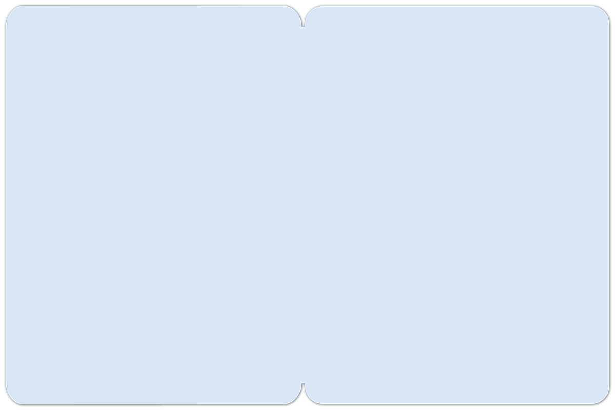 Inside view of the 'Let's Chill' greeting card, blank for a personal message, with rounded corners and light blue background.