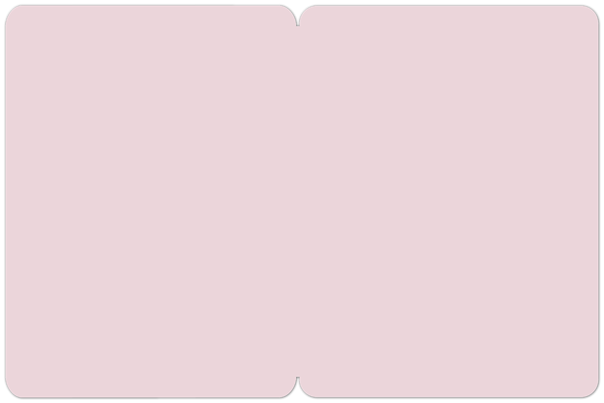 Inside view of an open, blank greeting card, showcasing its smooth, light pink interior for a personalized message.