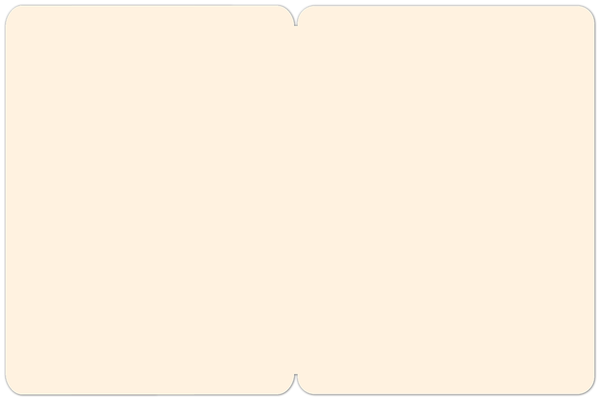 Interior of a blank cream-colored greeting card, ready for a personalized message for fall or Halloween.