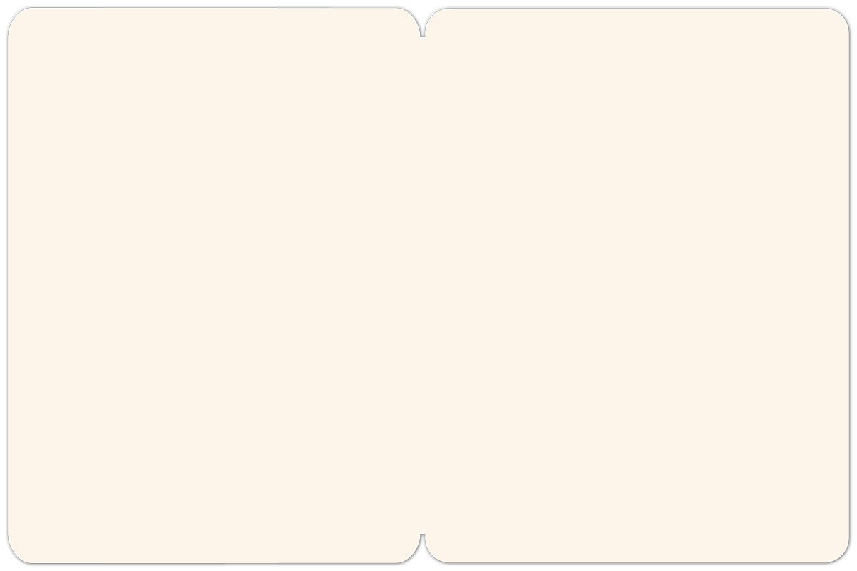 Inside of a blank cream-colored greeting card, ready for a personalized message.