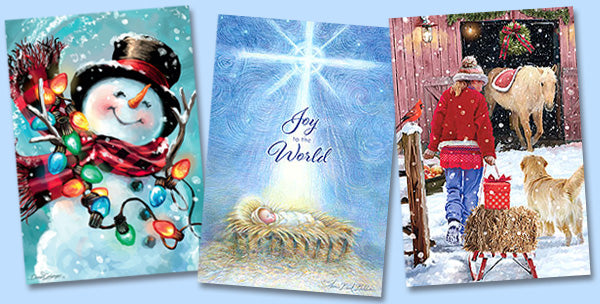 Boxed Glitter Christmas Cards