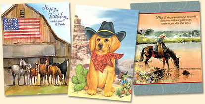 Cowboy & Western Birthday Greeting Cards