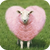 Sheep who has heart shaped pink wool
