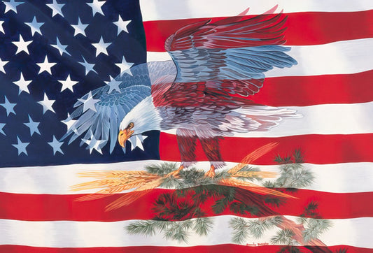 Eagle over Flag America 250 Magnet