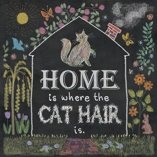 Home is where the cat hair is.