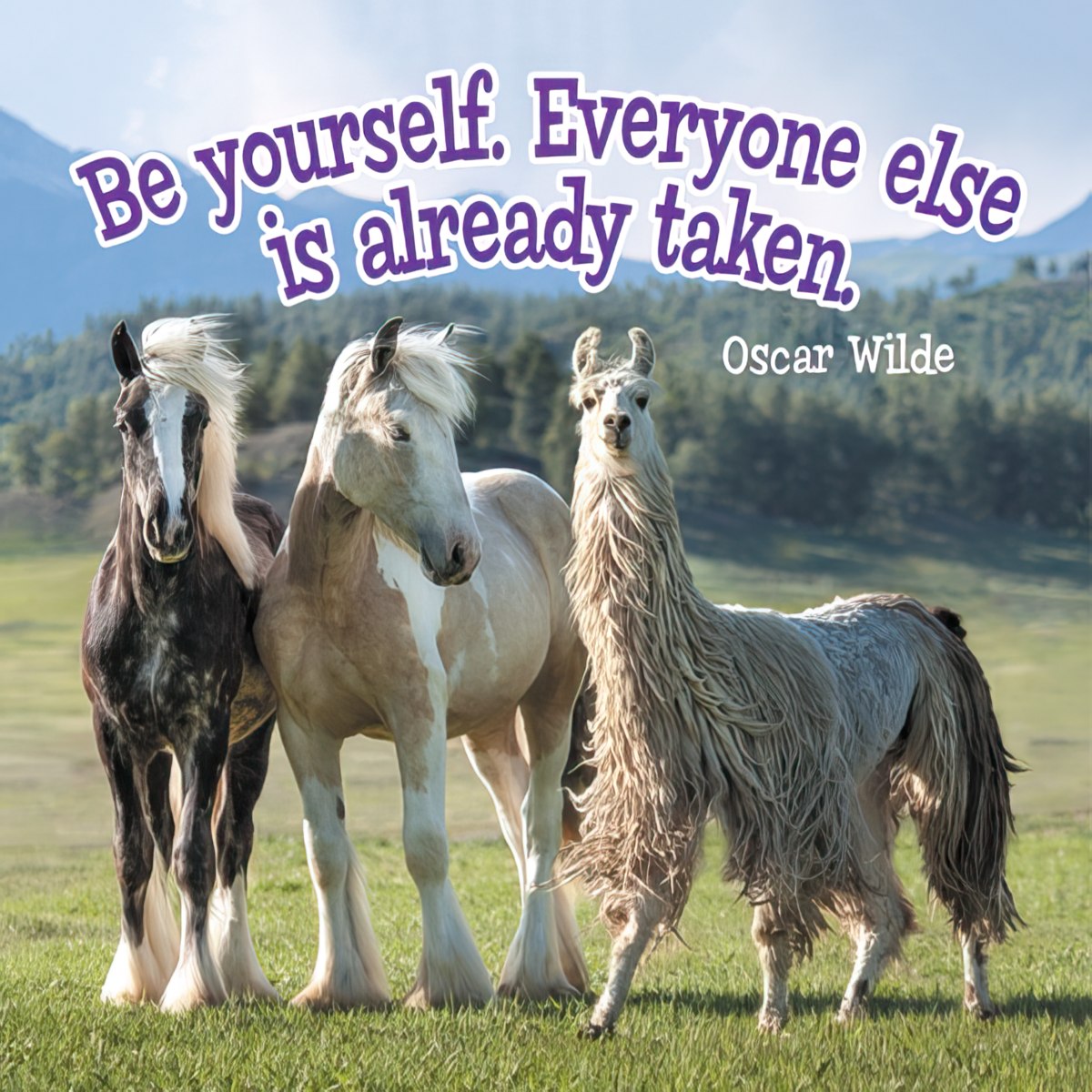 Be yourself. Everyone else is already taken.