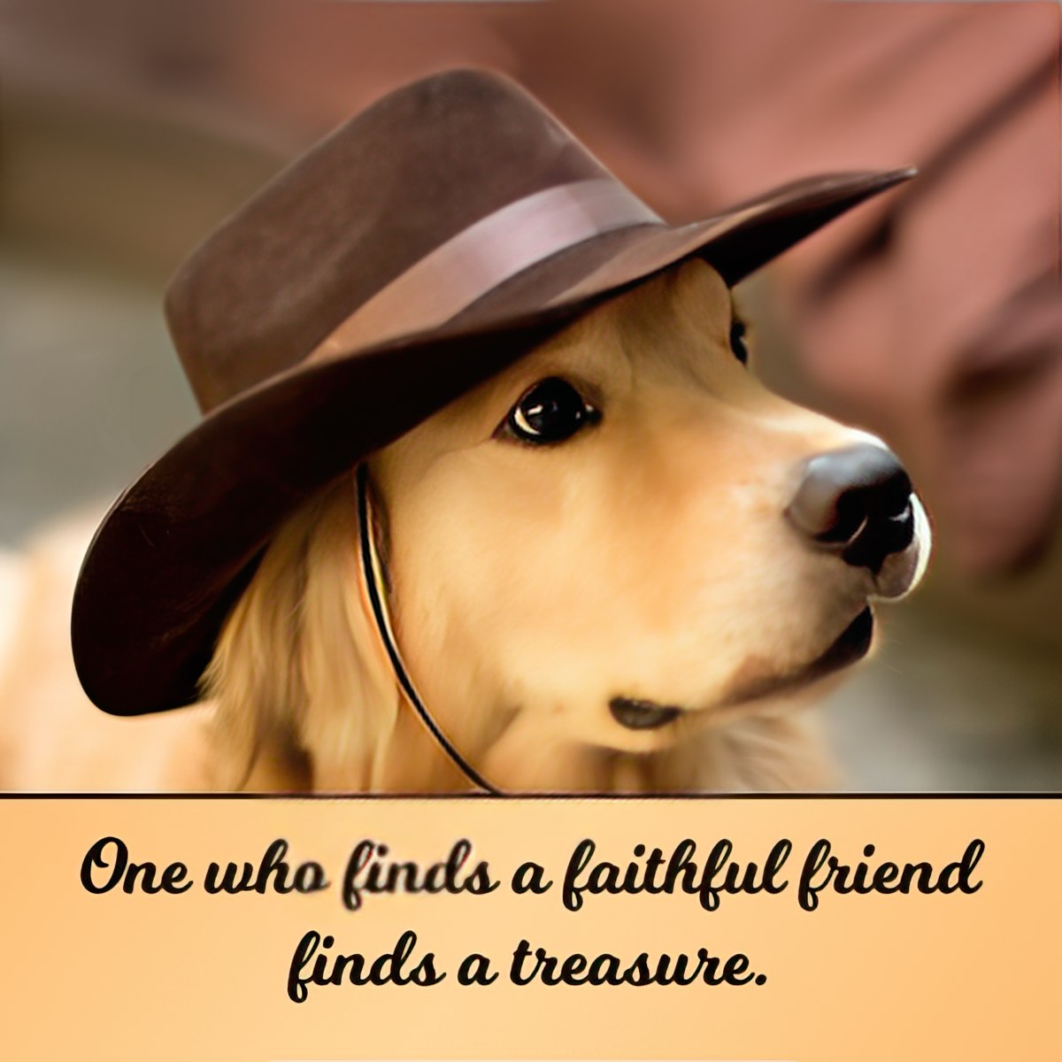 Yellow Lab Wearing Cowboy Hat