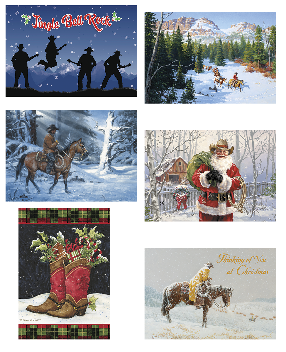 Cowboy Christmas Card Value Assortment