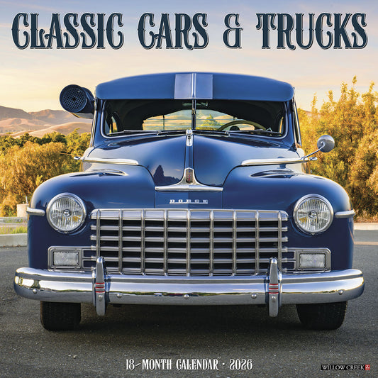 Classic Cars & Trucks 2026 Wall Calendar
