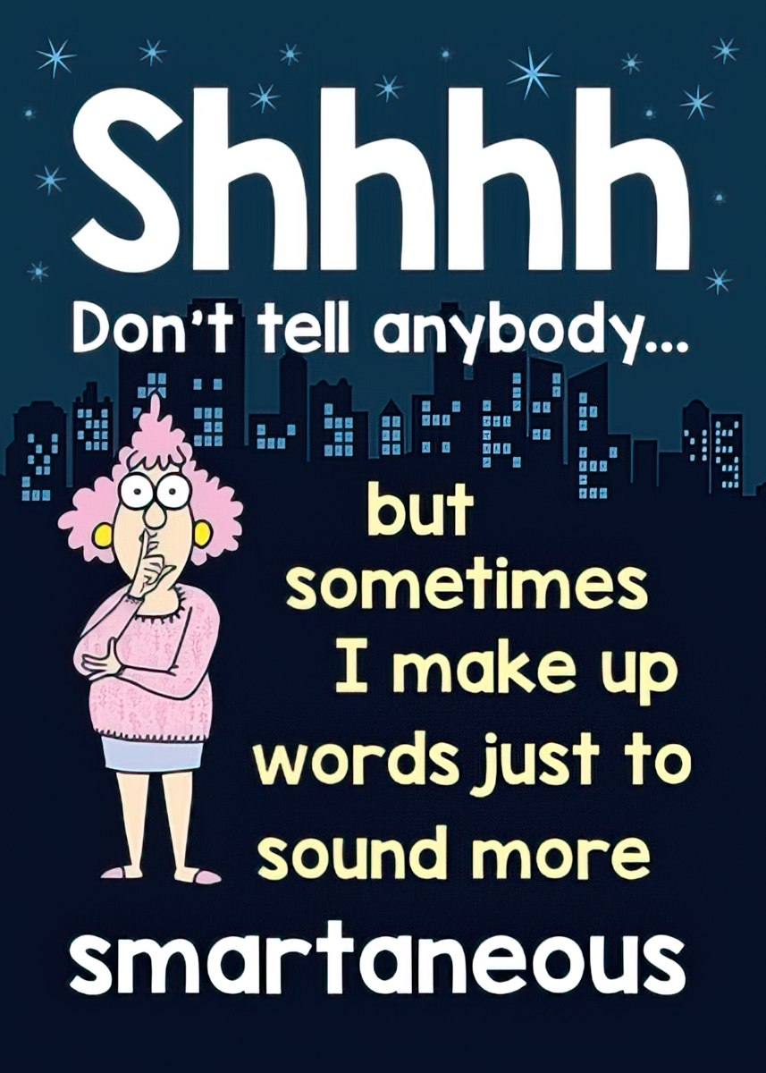 Aunty Acid Makes Up Words Magnet