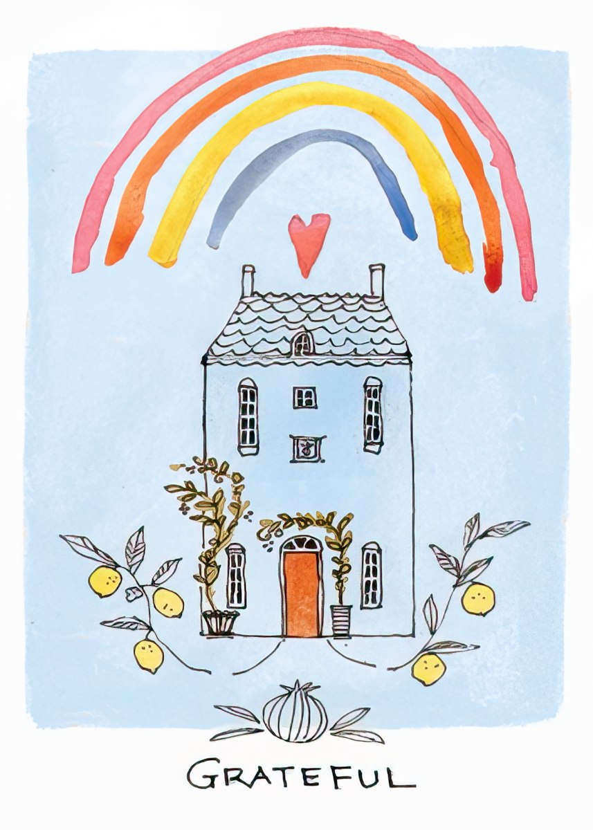 Grateful House with Rainbow Magnet