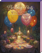 Beautiful birthday greeting card with a grand multi-tiered cake adorned with flowers and candles, ready for a festive celebration.