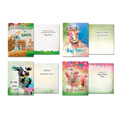 Funny Farm Birthday Note Card Assortment