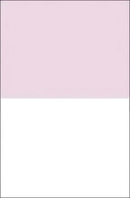 Inside of a blank greeting card, showcasing a simple and clean design with a soft pastel pink top half and a pure white bottom half, providing ample space for a personal, heartfelt handwritten message.