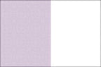 Inside view of an elegant thank you greeting card showing a textured light purple embossed pattern on the left and a blank white space for writing a personal message on the right.