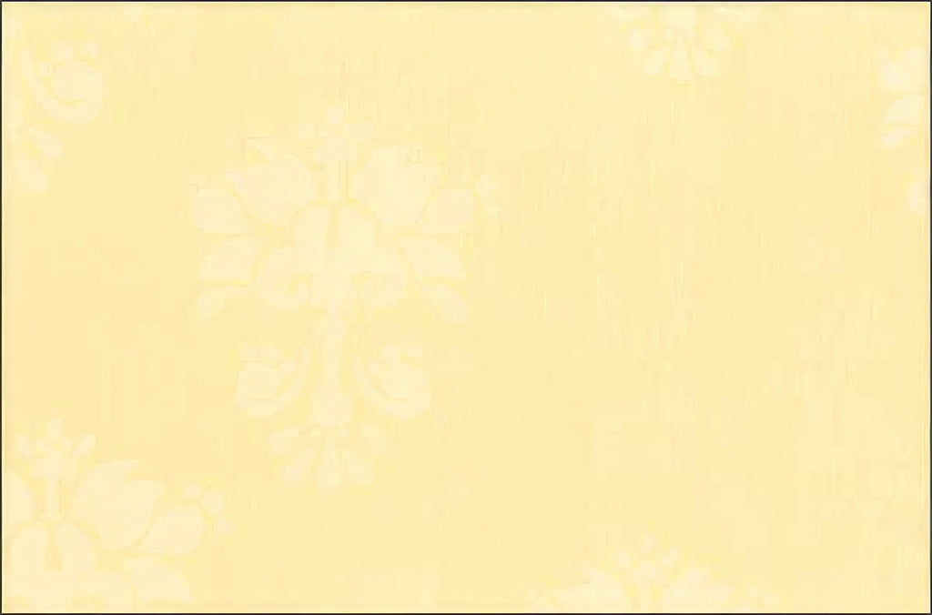 Subtle light yellow background with a faint, elegant damask or floral pattern, suitable for card interiors, envelopes, or minimalist packaging. SEO for blank card inside, premium stationery texture.