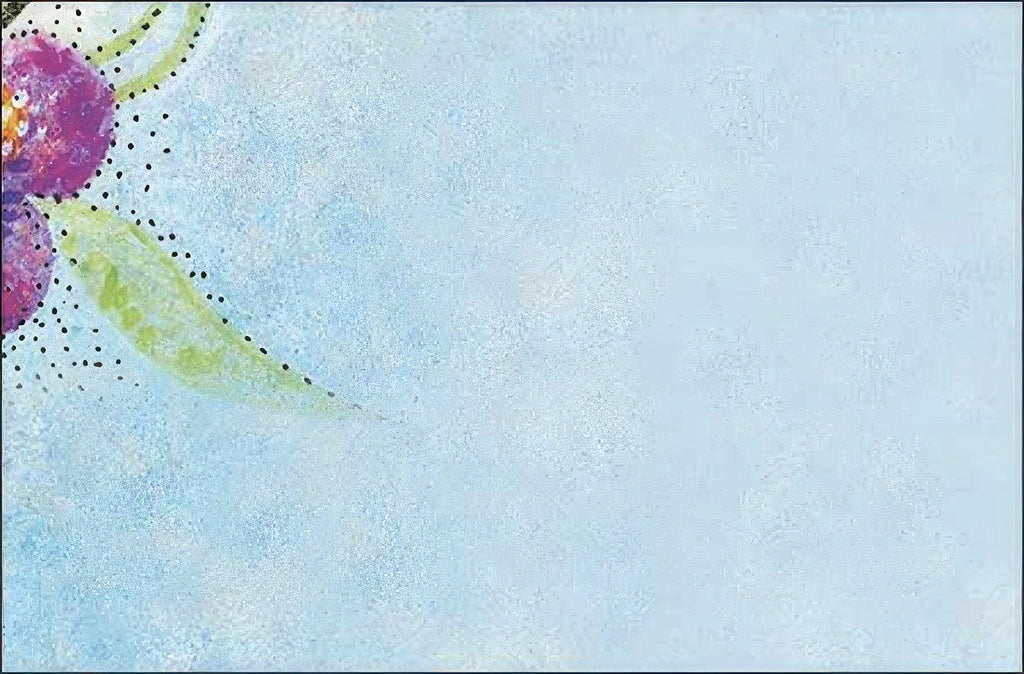 Blank light blue textured background on the interior of a thank you greeting card, ideal for personal messages of gratitude.