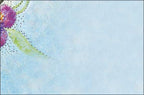 Blank light blue textured background on the interior of a thank you greeting card, ideal for personal messages of gratitude.