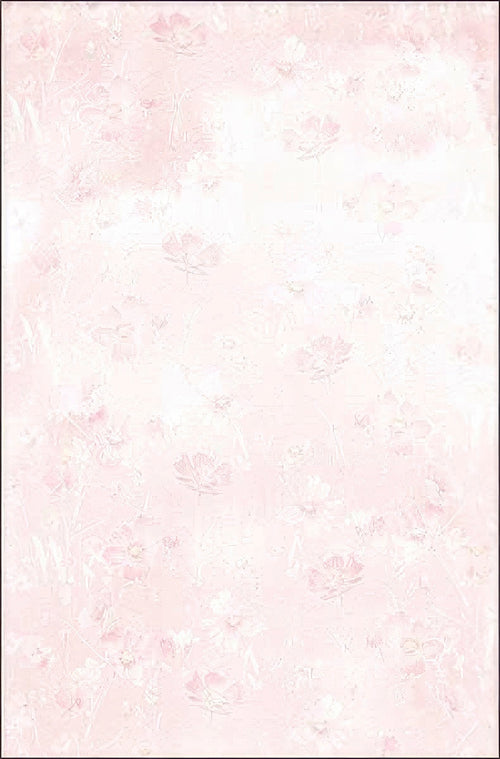 Soft, ethereal pink textured background with subtle, delicate floral patterns, ideal for high-quality greeting card interiors or envelopes.