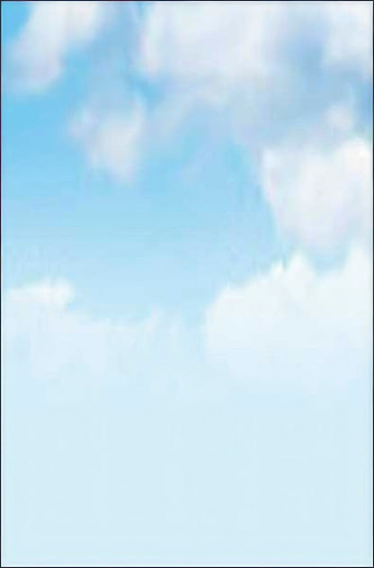 A serene image of a light blue sky with wispy white clouds, ideal for a cheerful and bright greeting card design.
