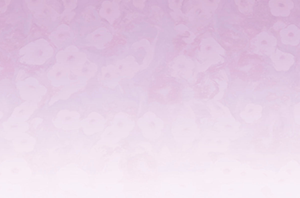A soft gradient background texture transitioning from light lavender purple to white, with faint, blurred floral patterns suggesting a subtle bloom.