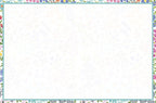 Blank inside of a cheerful floral greeting card, featuring a subtle border of watercolor flowers, ready for a personalized message.