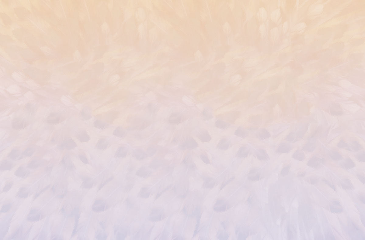 Soft pastel feather texture background, perfect for a subtle and elegant greeting card design, ready for personalized messages.
