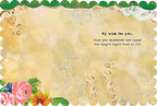 Inside of a thoughtful celebration card with a warm, textured background, floral accents, and the inspiring message: 'My wish for you... that you celebrate and honor the bright light that is YOU.'