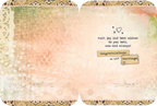 Interior of a congratulatory marriage card with warm wishes, 'Much joy and best wishes to you both, now and always! Congratulations on your Marriage,' on a delicate patterned background.