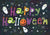 Happy Halloween with ghosts and jack o' lantern Card