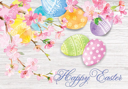 Easter Egss and Cherry Blossoms Easter Card