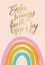 Rainbow with Faith, Hope & Joy Easter Card