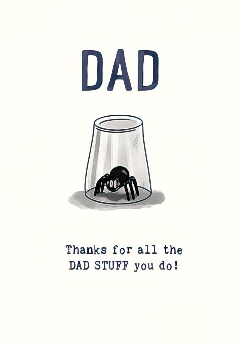 Spider Under Glass Father's Day Card